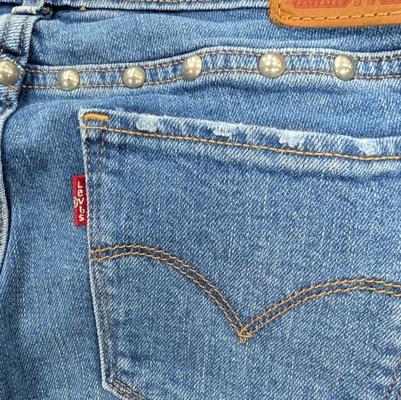 Levi's 711 Silver Stud Ankle Skinny Jeans Women's Size 28 - Picture 8 of 10